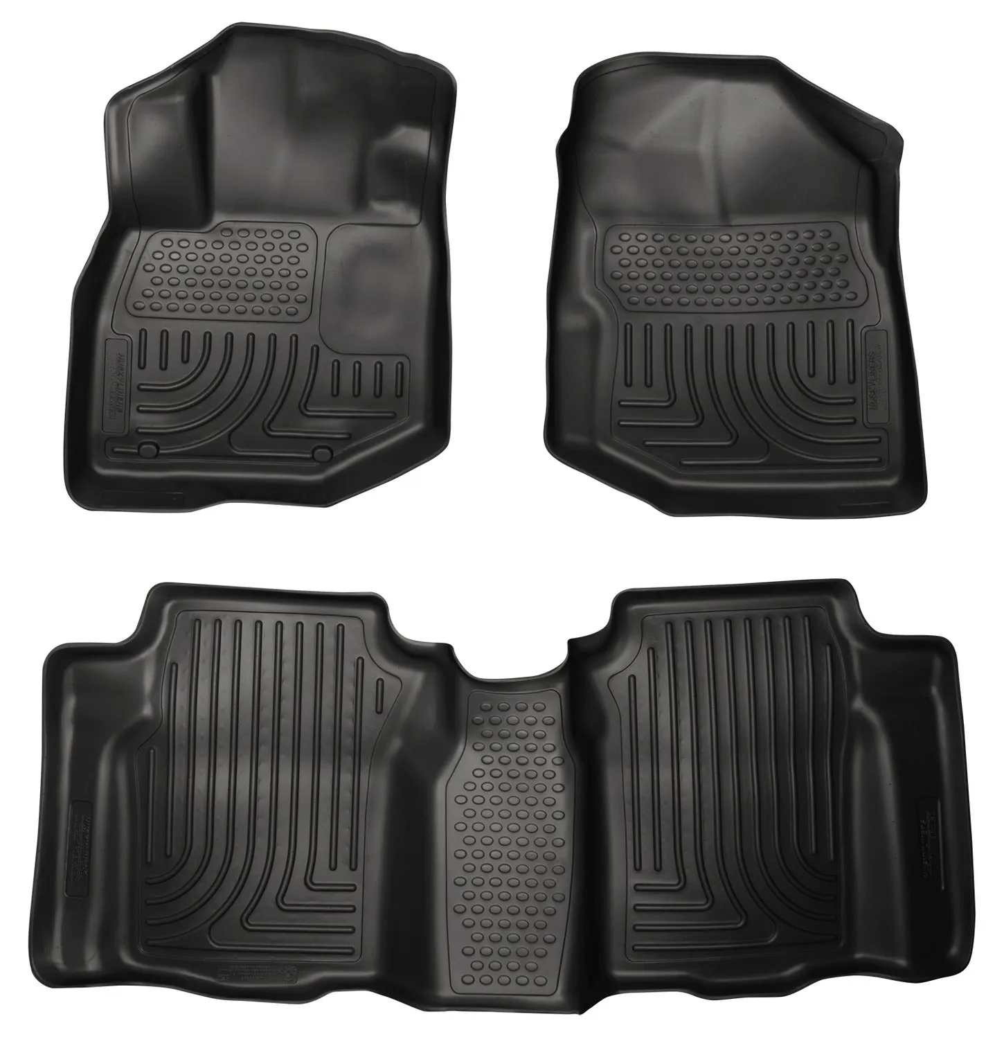 2009-2013 Honda Fit Front & 2nd Seat Floor Liners - Black