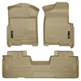 2009-2014 Ford F150 SuperCab Front & 2nd Seat Floor Liners - Tan