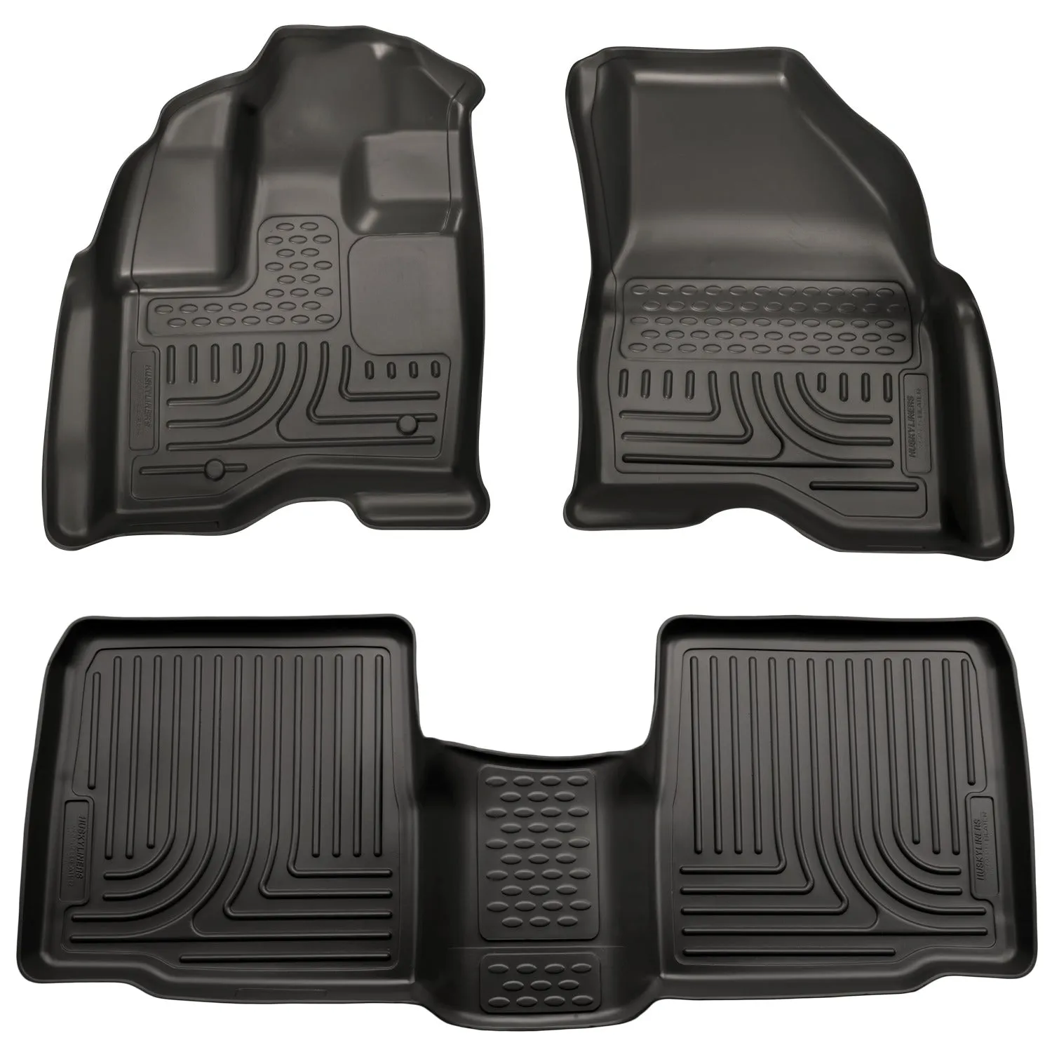 2009-2014 Lincoln MKS Front & 2nd Seat Floor Liners - Black