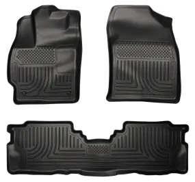 2012-2014 Toyota Prius V Front & 2nd Seat Floor Liners - Black