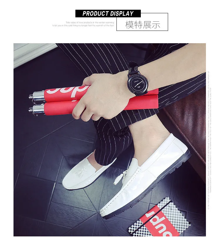 2020 new men's driving peas shoes white lazy casual shoes breathable men's shoes single shoes wholesale generation