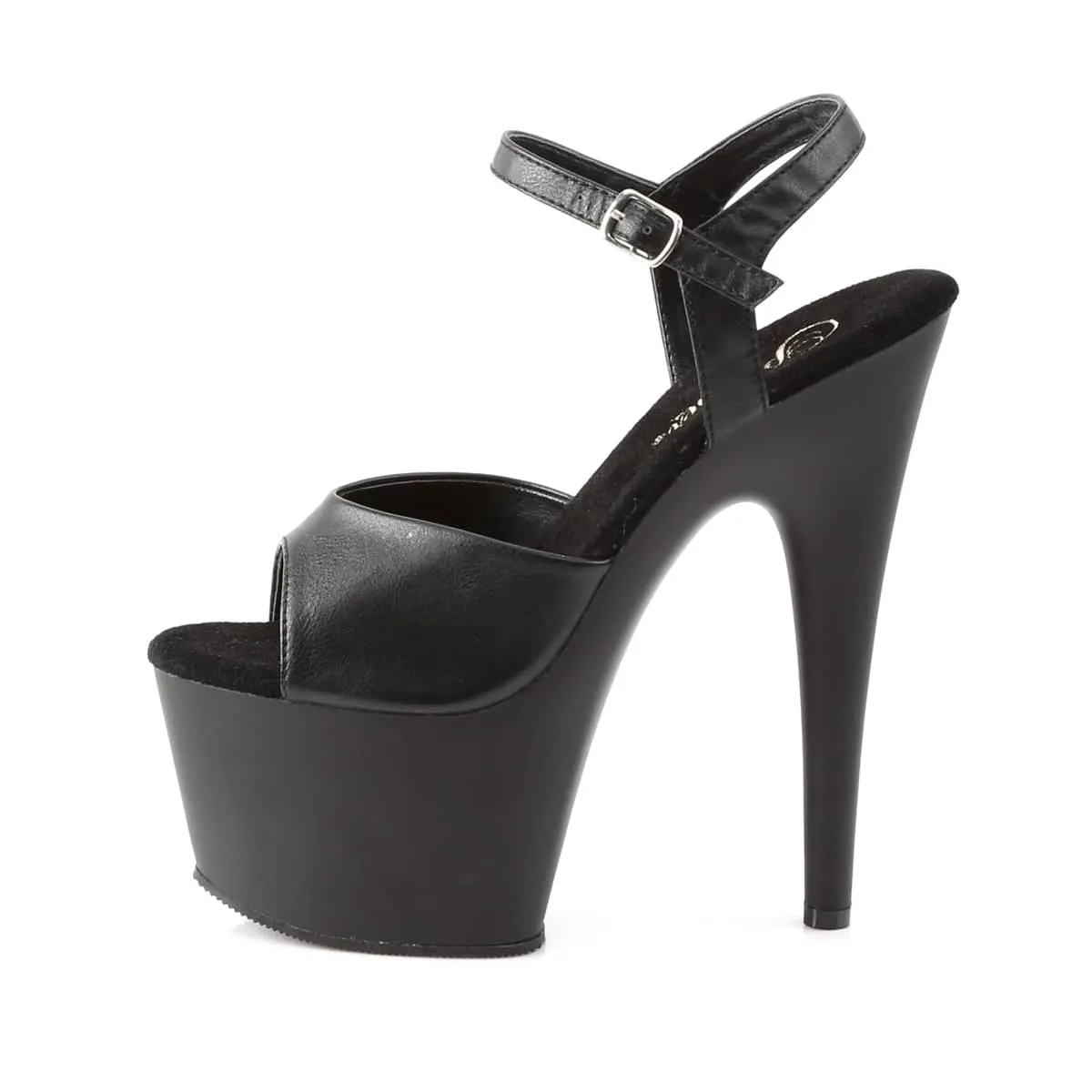 ADORE-709 Black Ankle Peep Toe High Heel