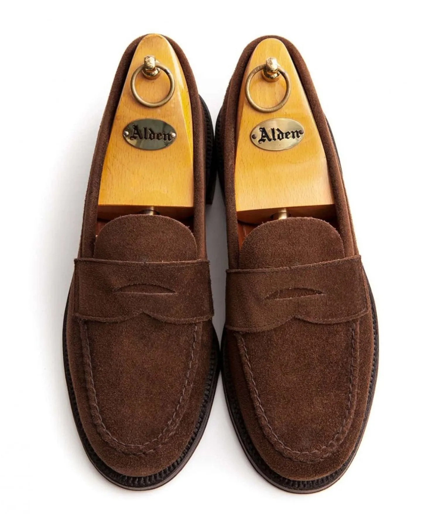 Alden Dark Brown Suede Penny Loafer