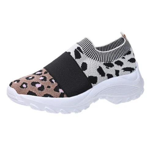 Amozae-Back To School   Women Mesh Breathable Sneakers Woman Leopard Vulcanized 2024 Ladies Tennis Shoes Women's Casual Flats Female Loafers Plus Size