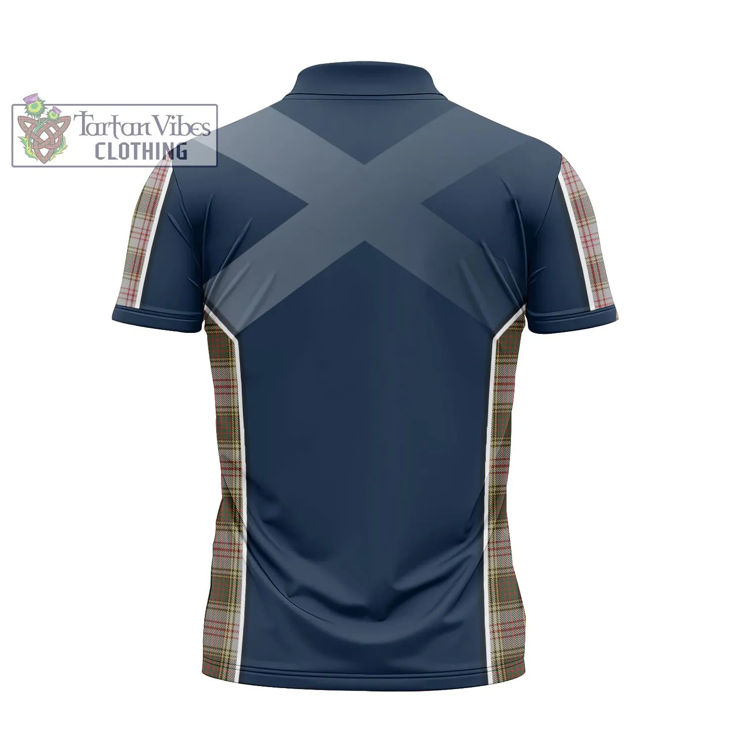 Anderson Dress Tartan Zipper Polo Shirt with Family Crest and Scottish Thistle Vibes Sport Style