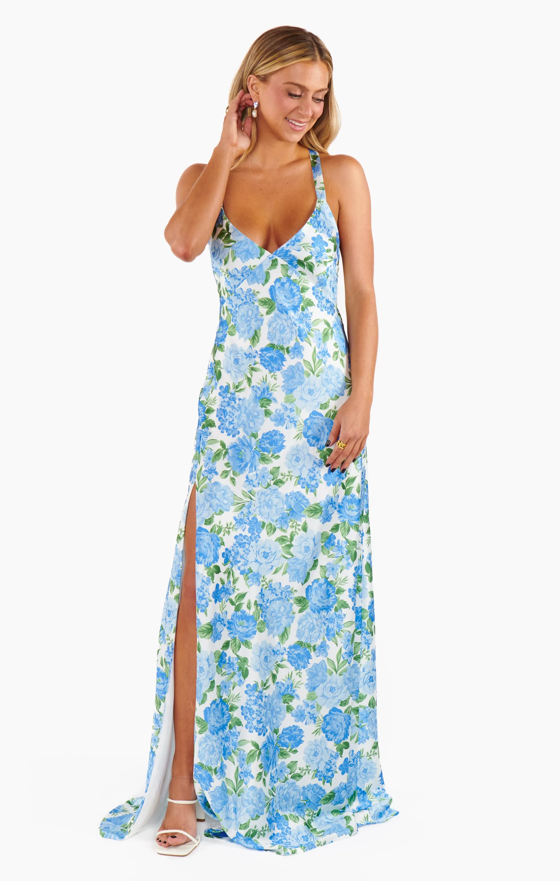 Anderson Maxi Dress ~ Cottage Floral Blue