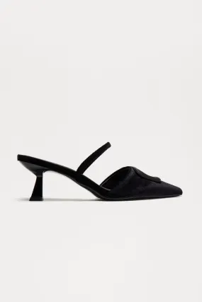 Annalie Kitten Heel Pumps - Black