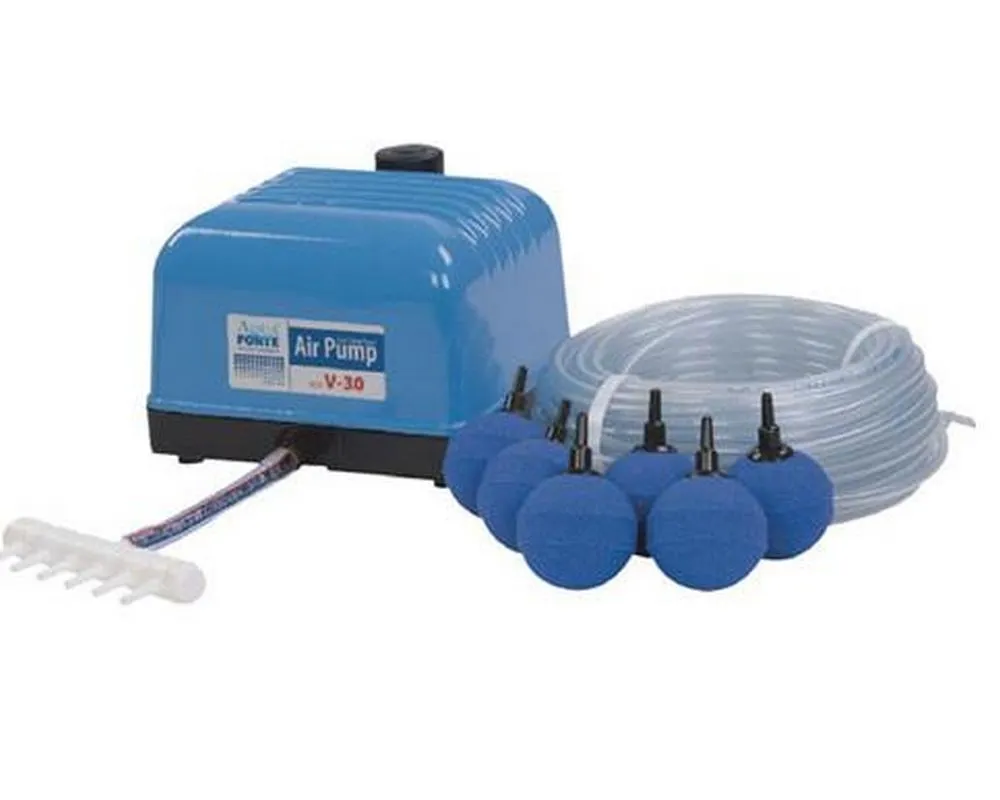 AquaForte Air pump Flow V-10 SET (with line / stones)