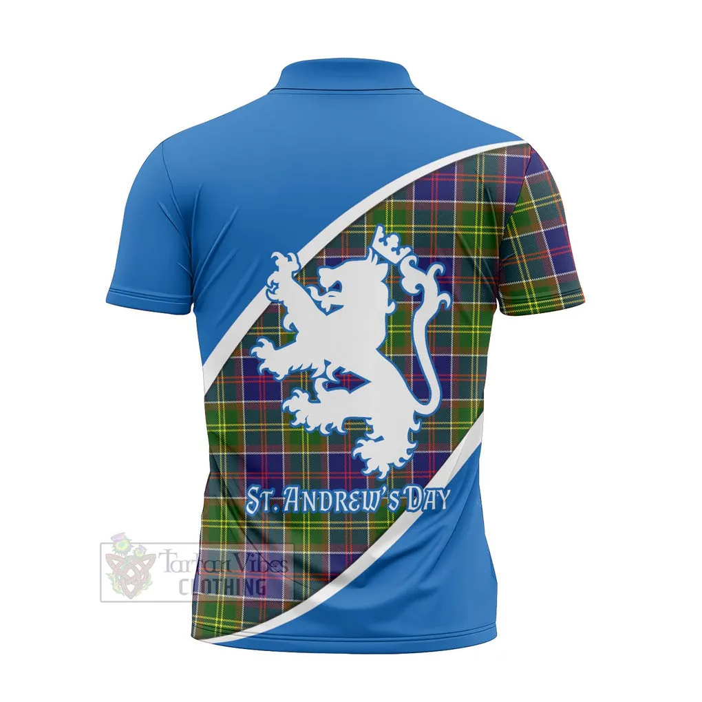 Arnott Family Crest Tartan Zipper Polo Shirt Celebrate Saint Andrew's Day in Style