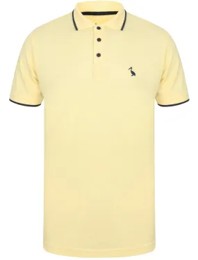 Baser Cotton Pique Polo Shirt In Pale Yellow - South Shore