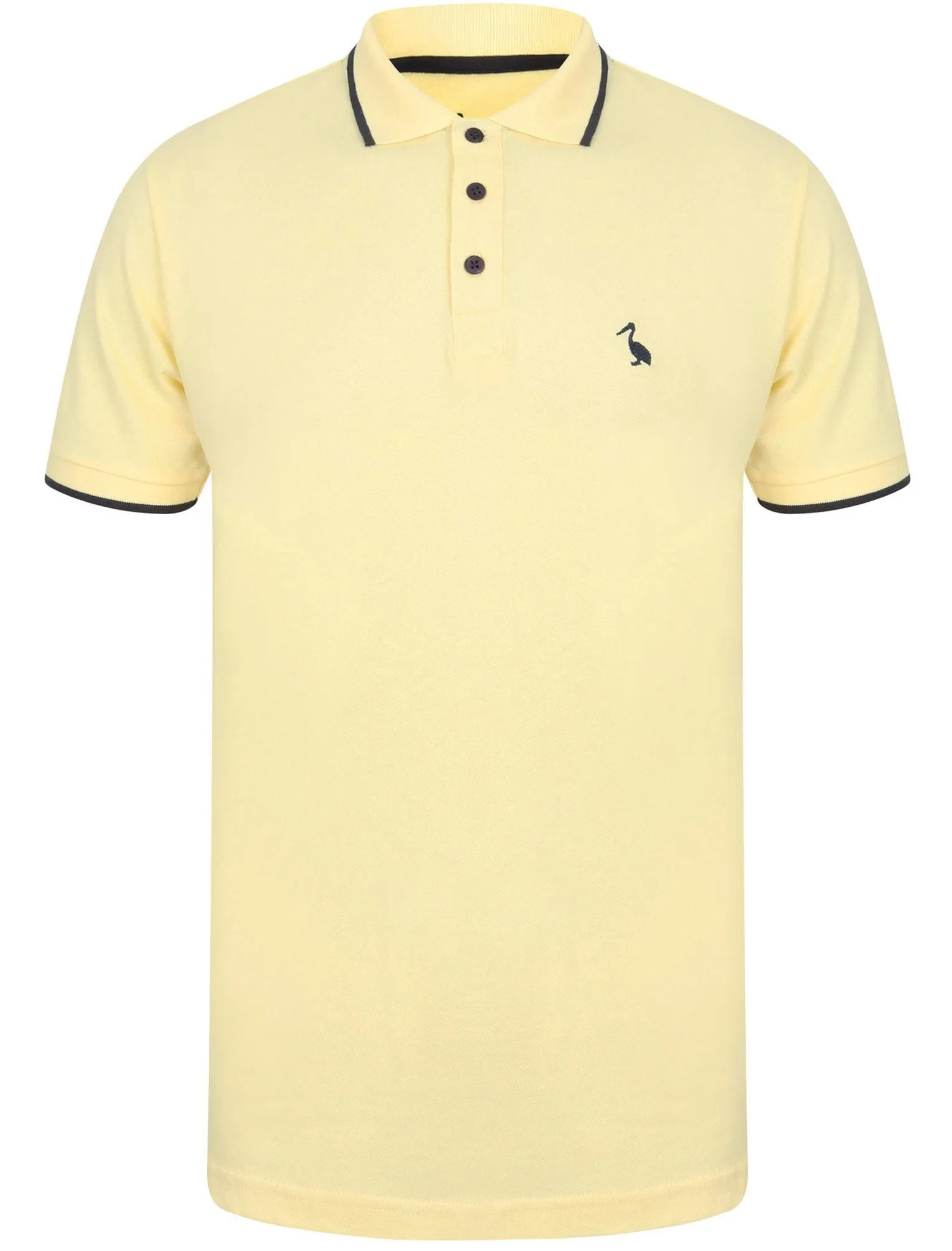 Baser Cotton Pique Polo Shirt In Pale Yellow - South Shore