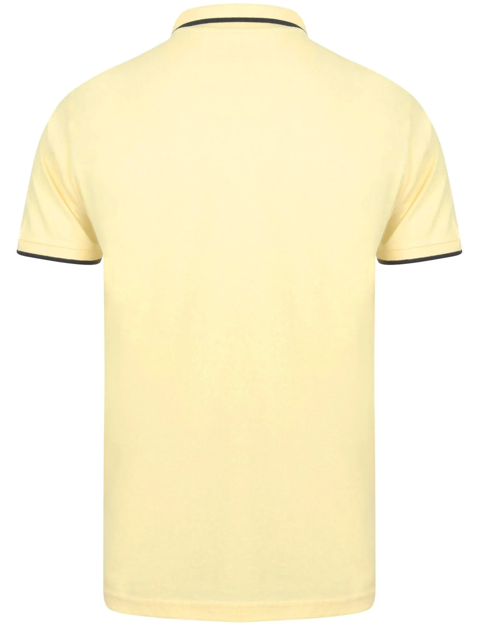 Baser Cotton Pique Polo Shirt In Pale Yellow - South Shore