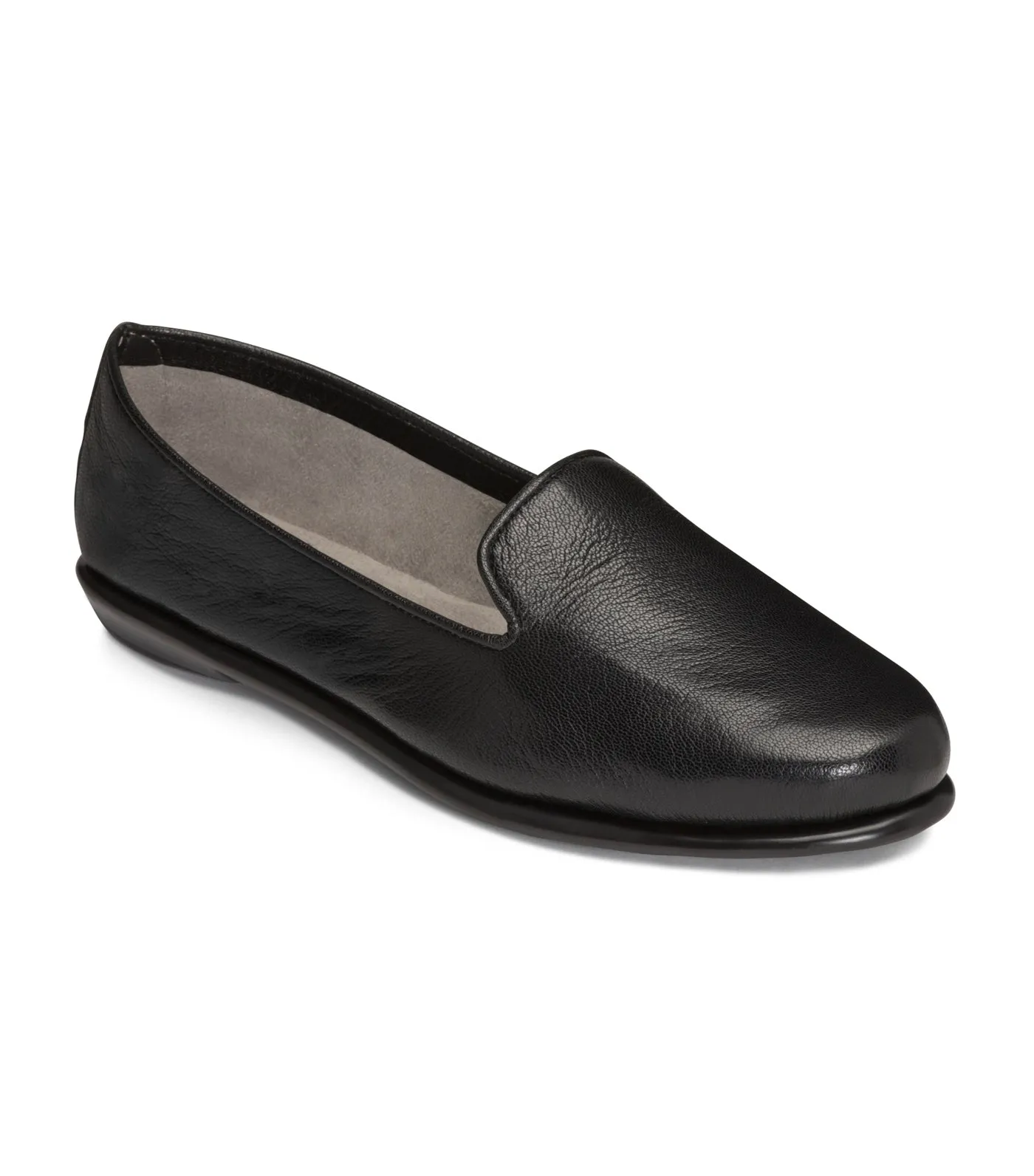 Betunia Leather Loafers Wide Black