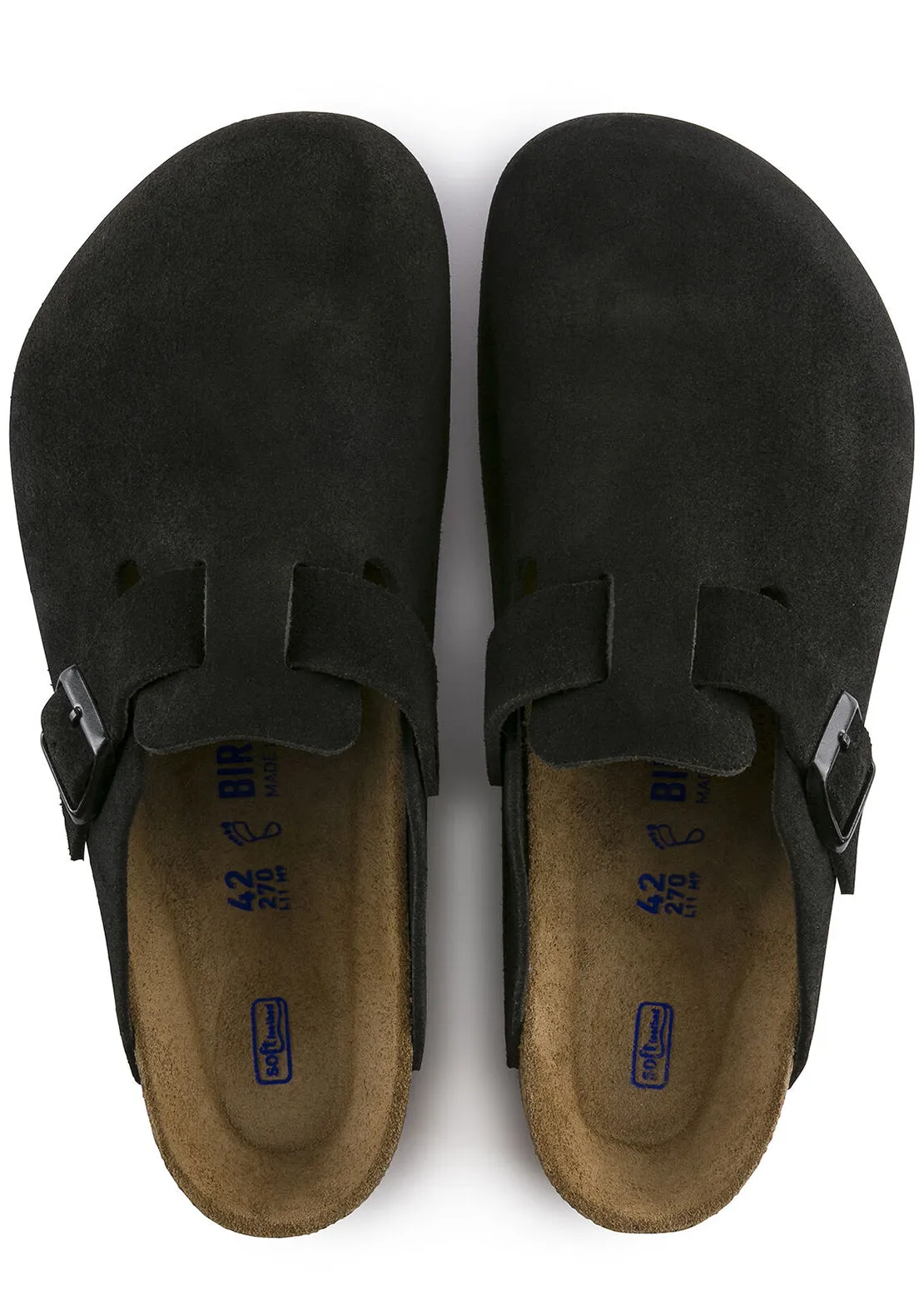 Birkenstock Unisex Boston Suede Narrow Soft Footbed Sandals