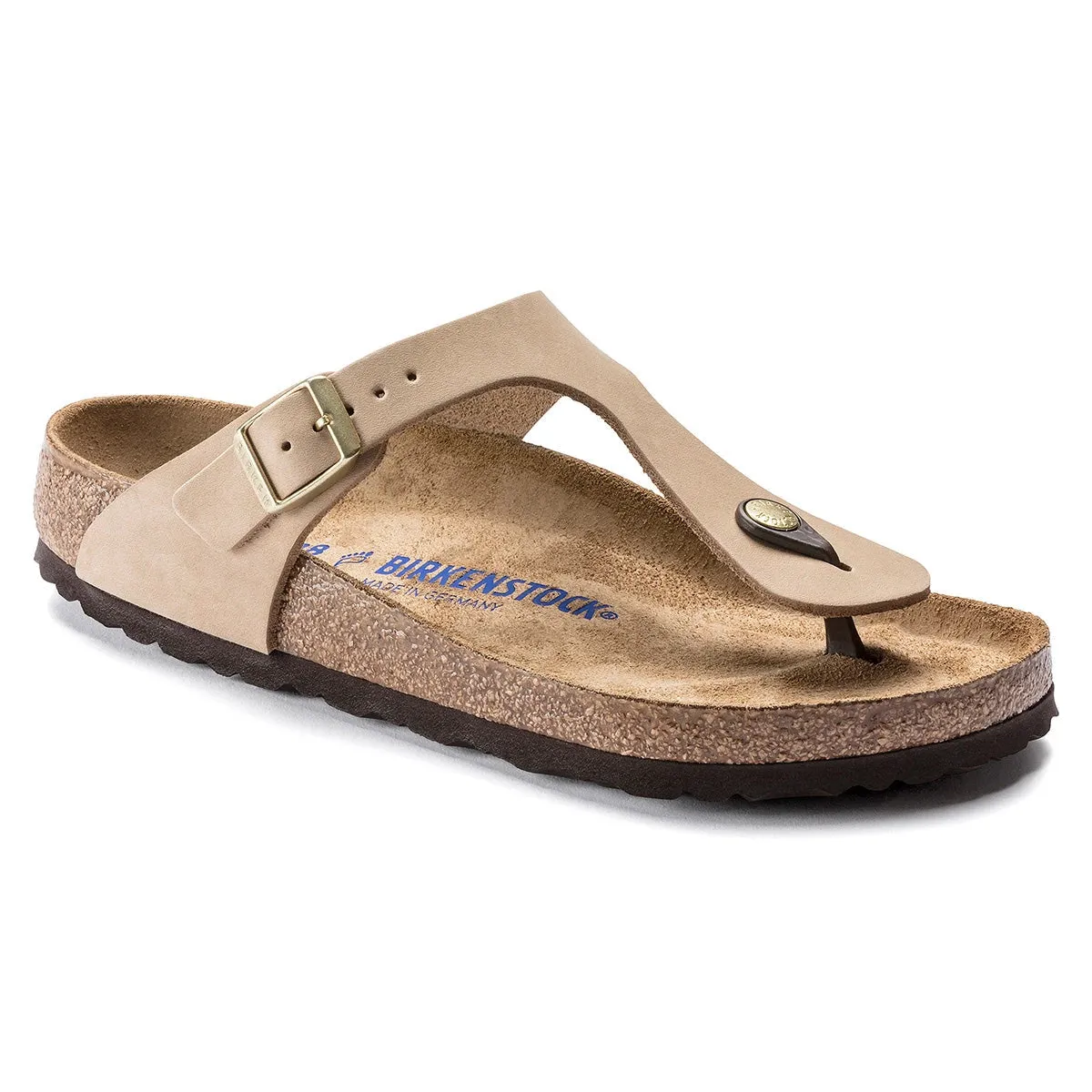 Birkenstock Women's Gizeh Soft Footbed Nubuck Sandals