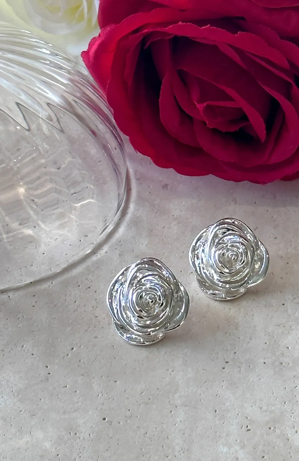 Bloom Baby Stud Earrings Silver