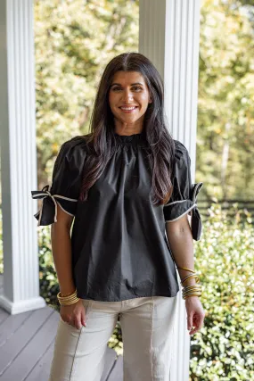 Bow Tie Fabulous Black Top