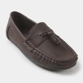 Boys loafers 202109-4 - COFFEE