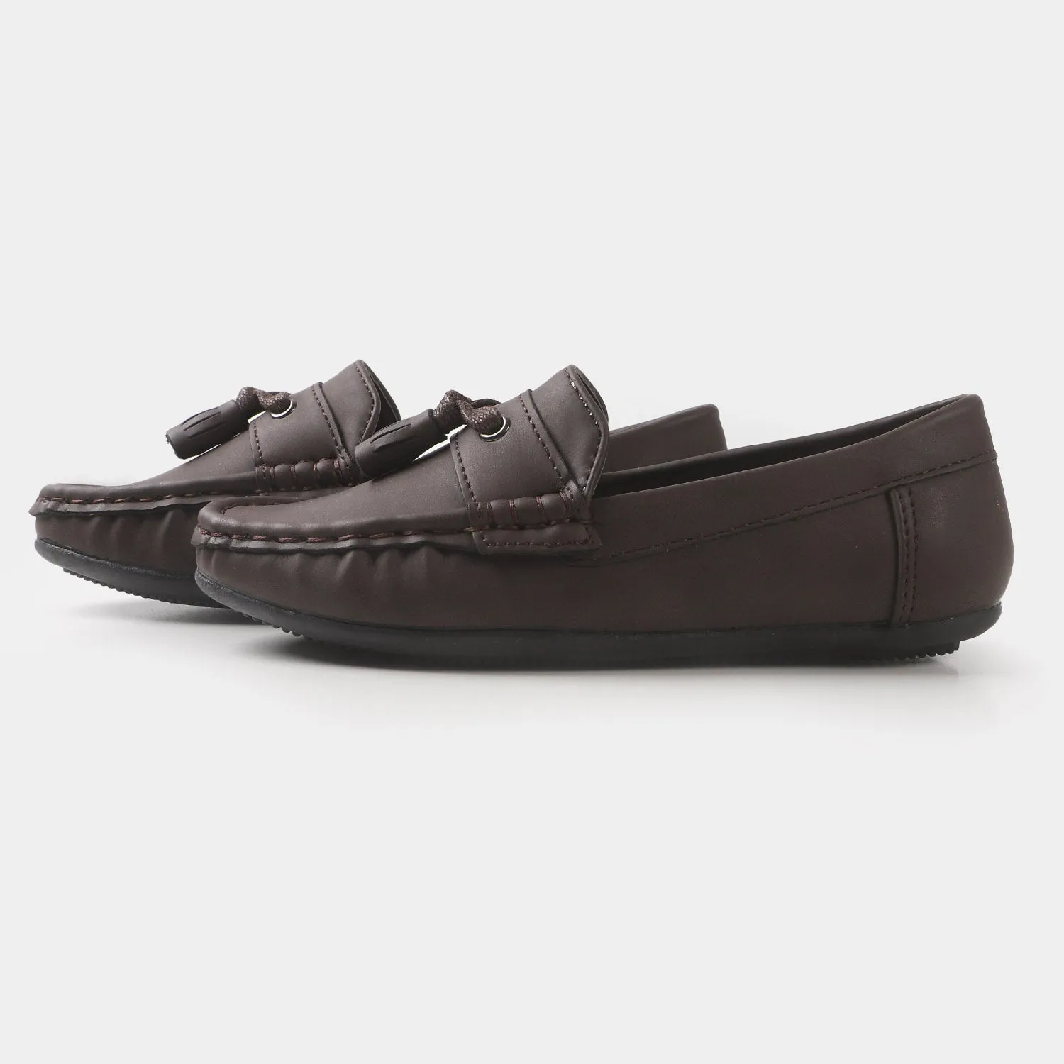 Boys loafers 202109-4 - COFFEE