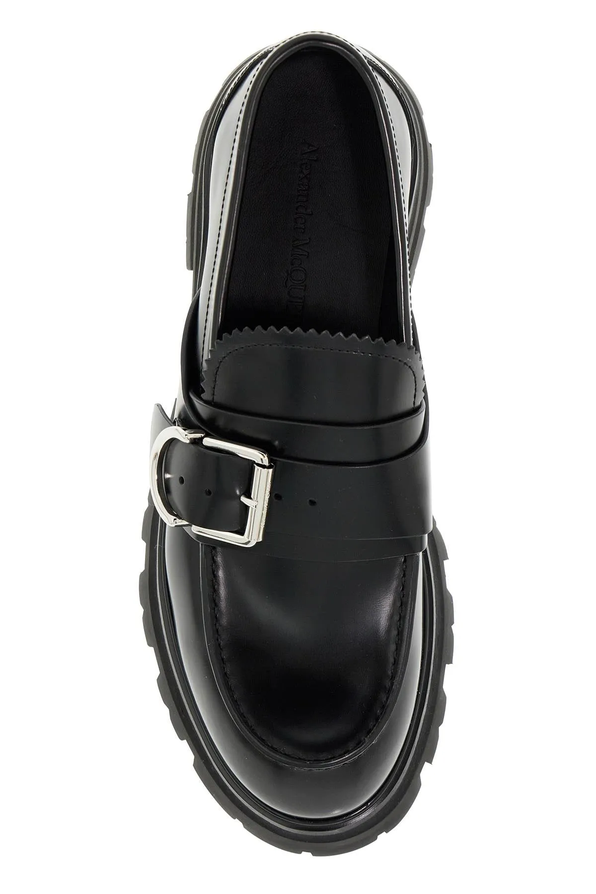 brushed leather wander loafers for