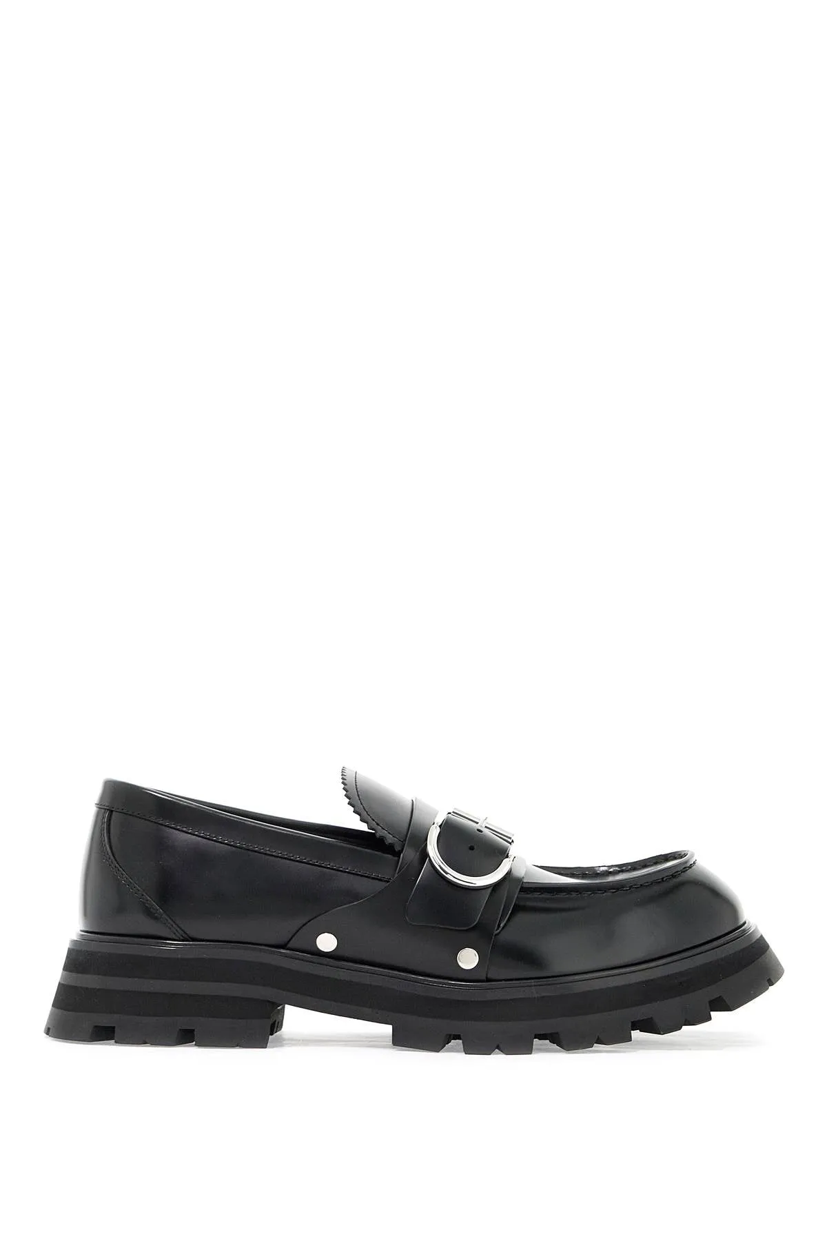 brushed leather wander loafers for