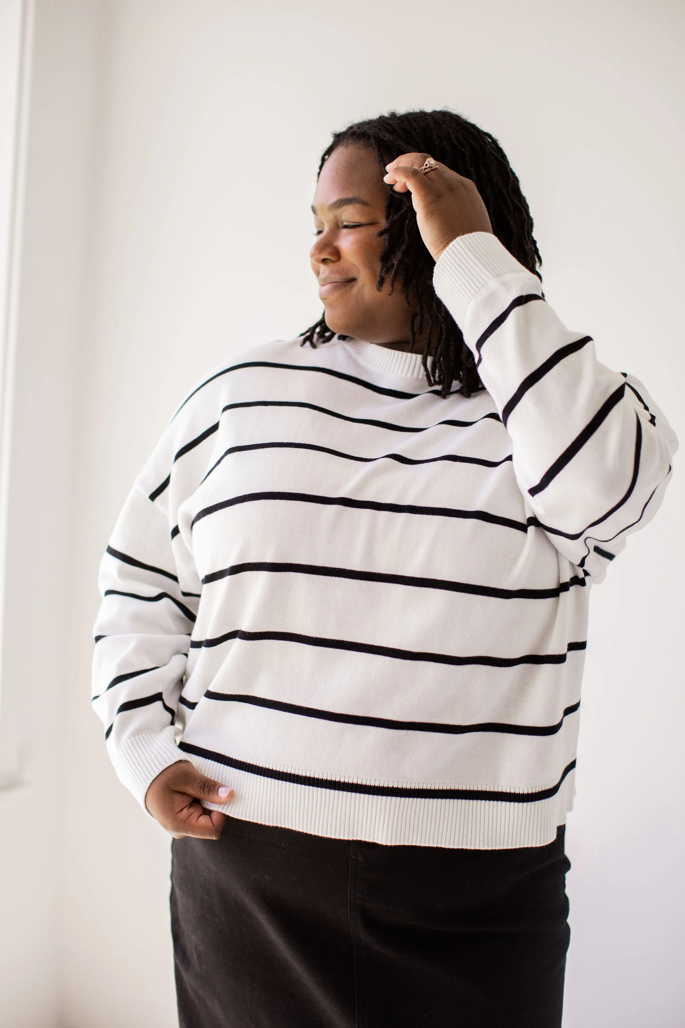 'Camden' Classic Stripe Cotton Sweater