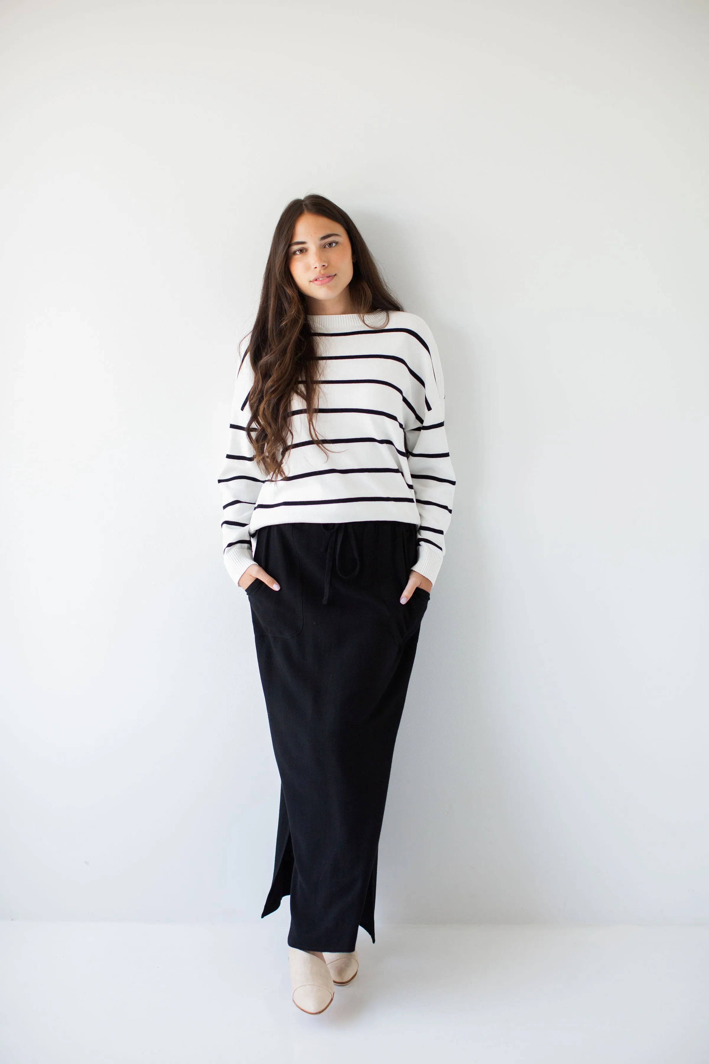 'Camden' Classic Stripe Cotton Sweater