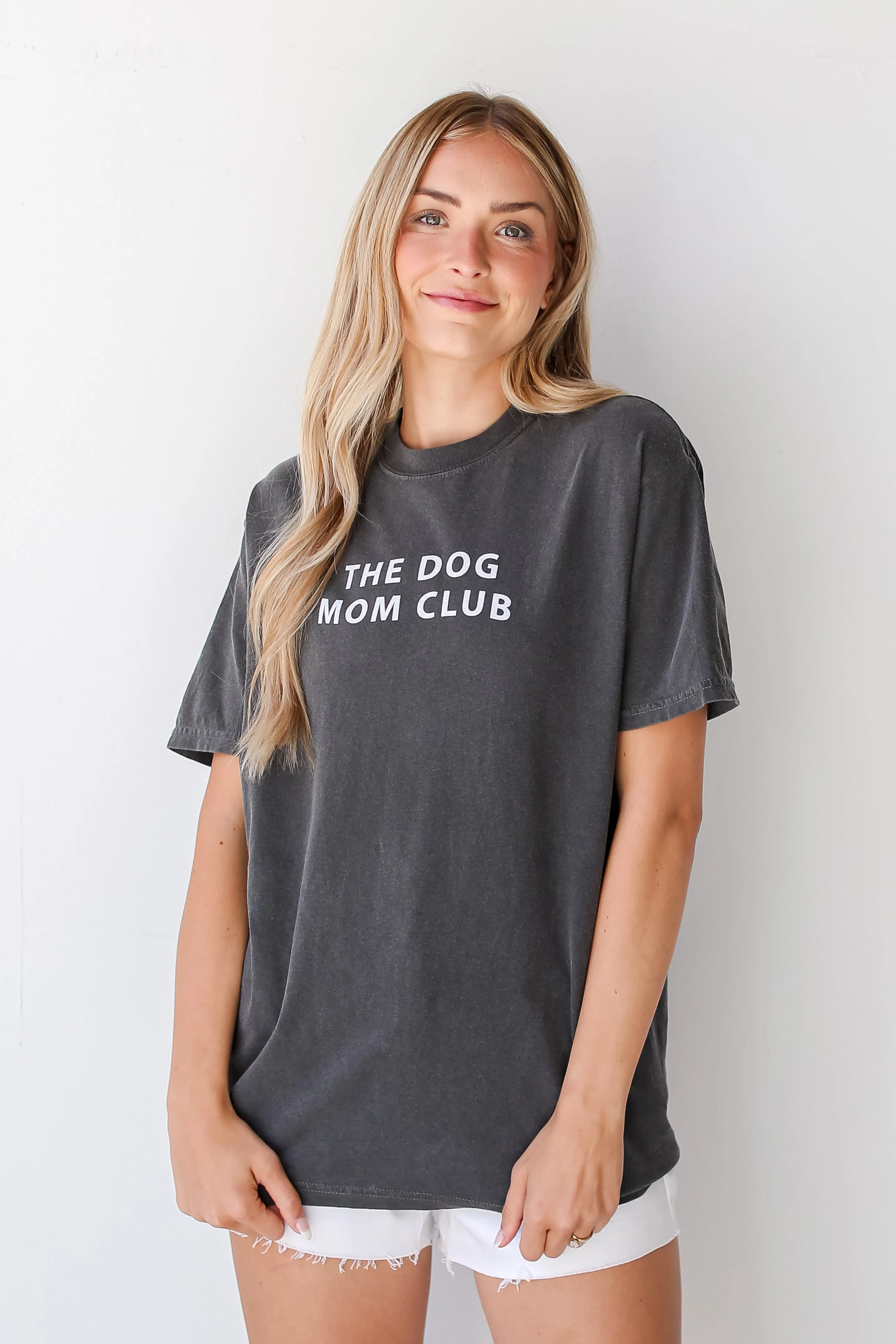 Charcoal The Dog Mom Club Tee