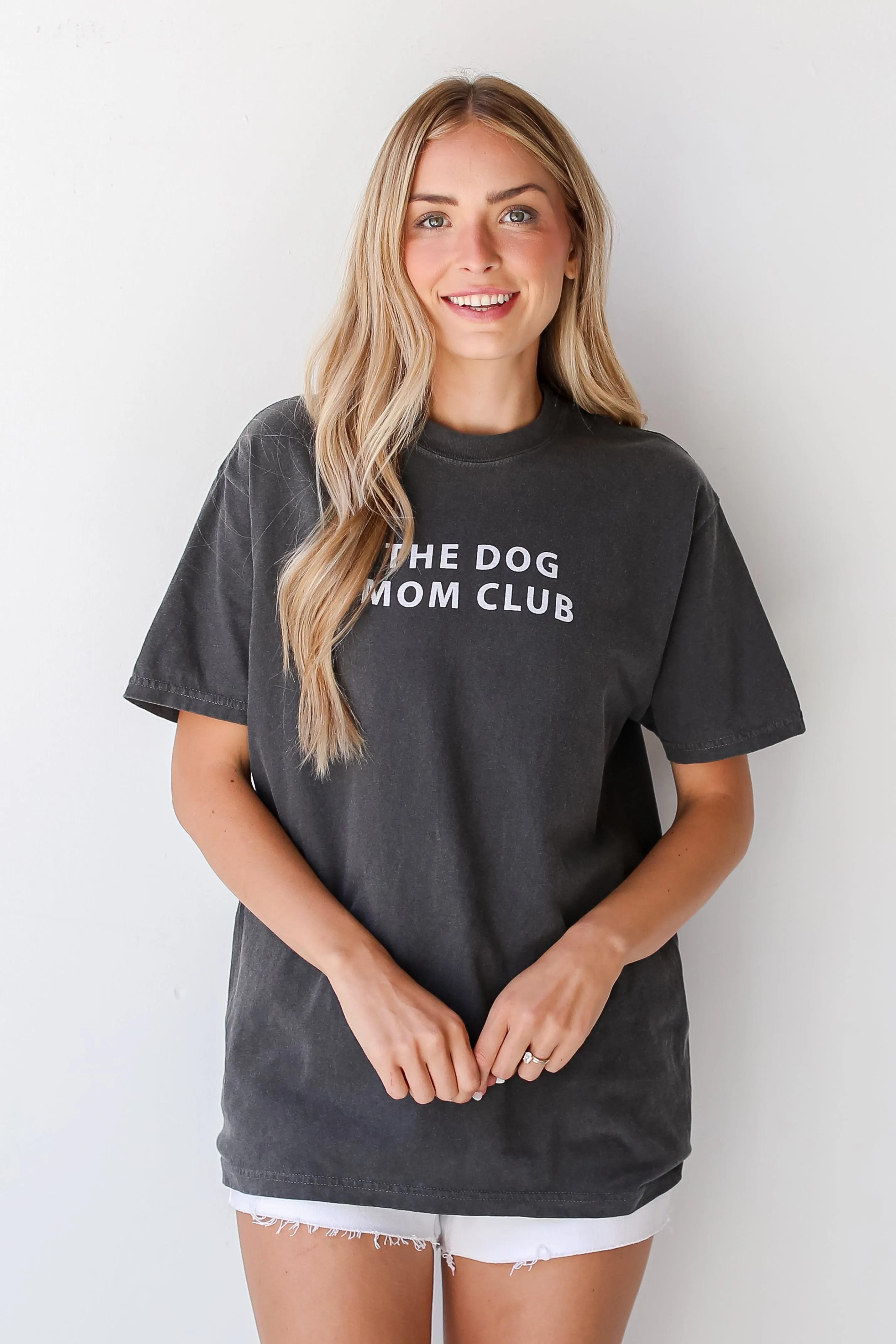 Charcoal The Dog Mom Club Tee