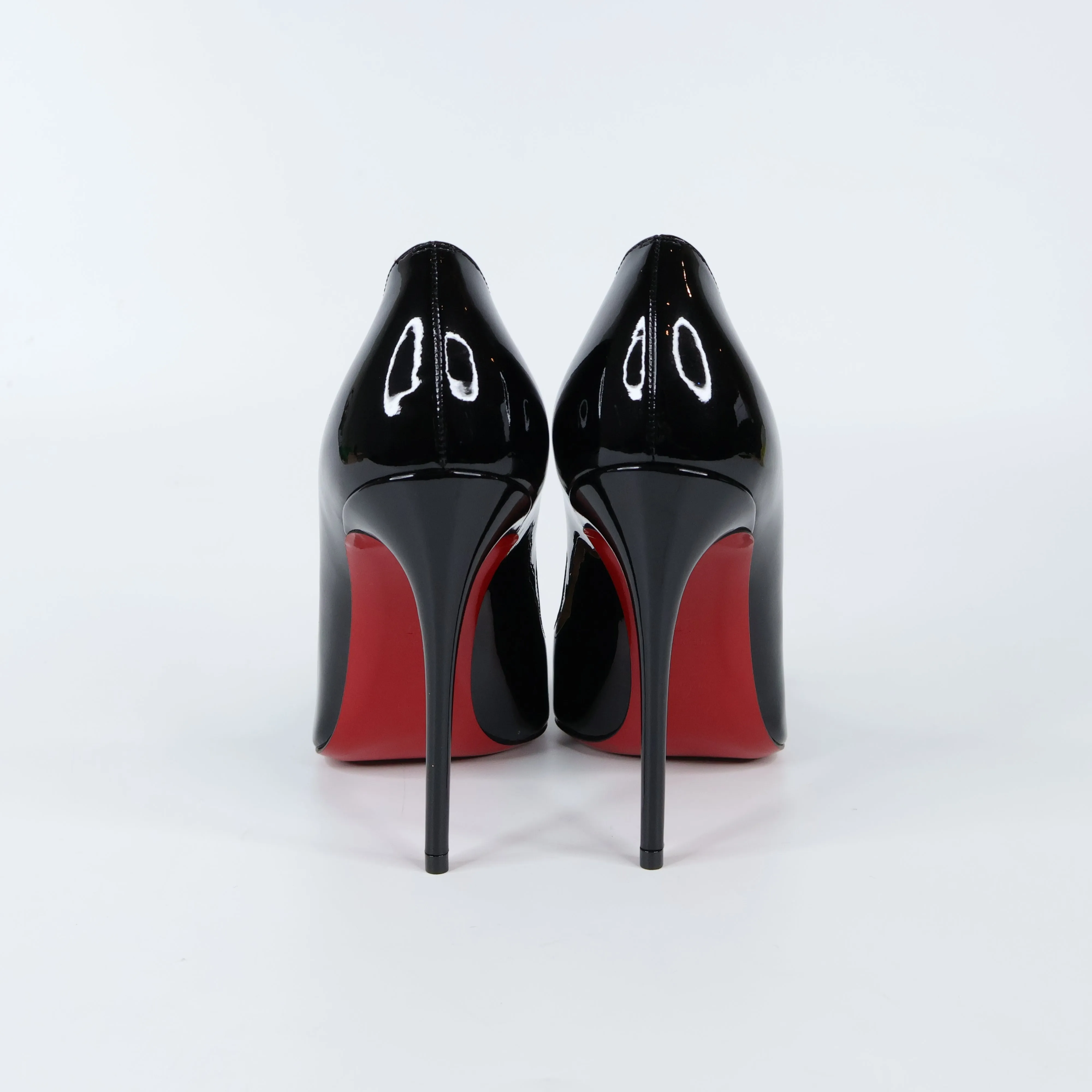 Christian Louboutin Velvet Madame Menule Patent Pumps Black 37