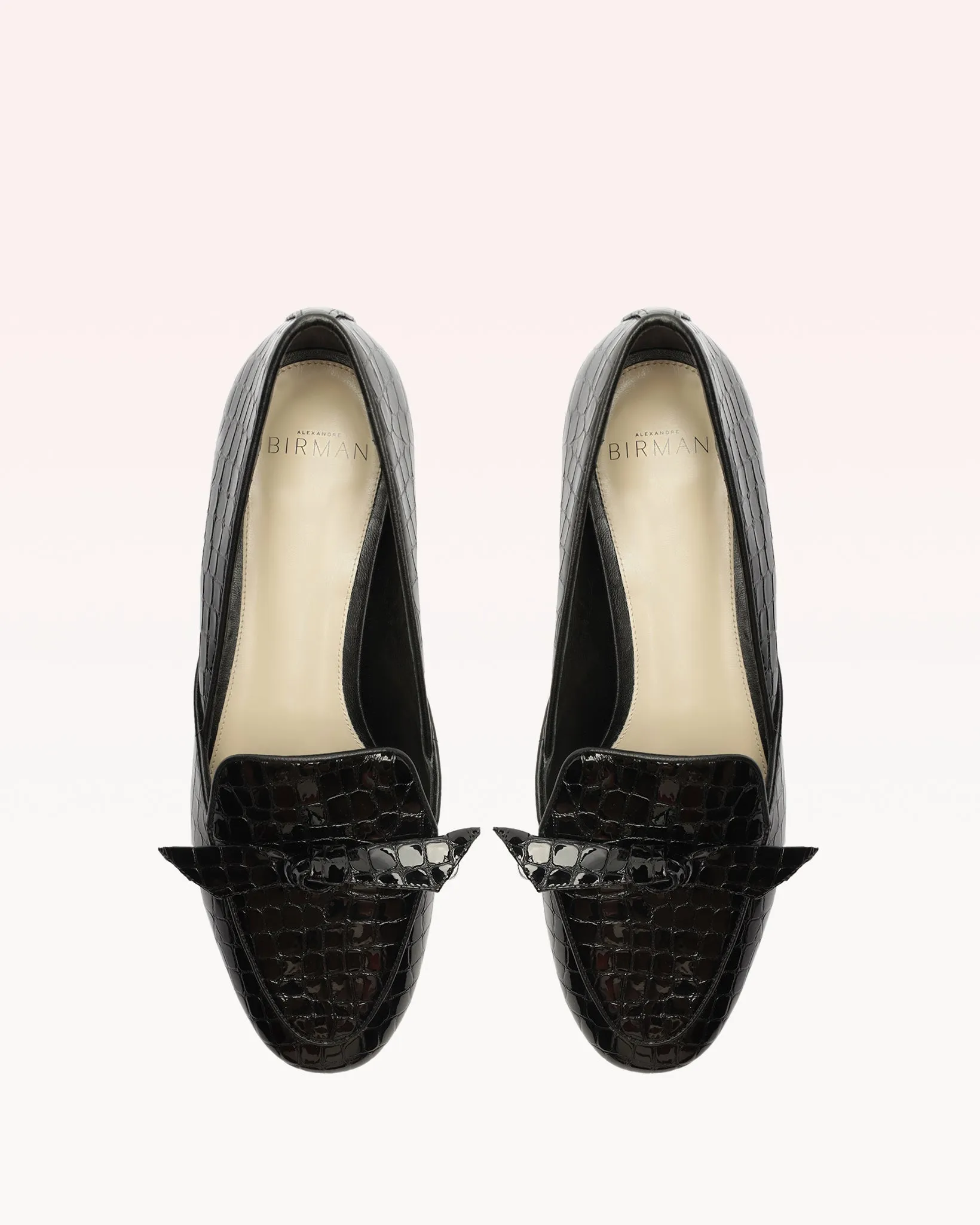 Clarita Belgian Crocco Loafer Black