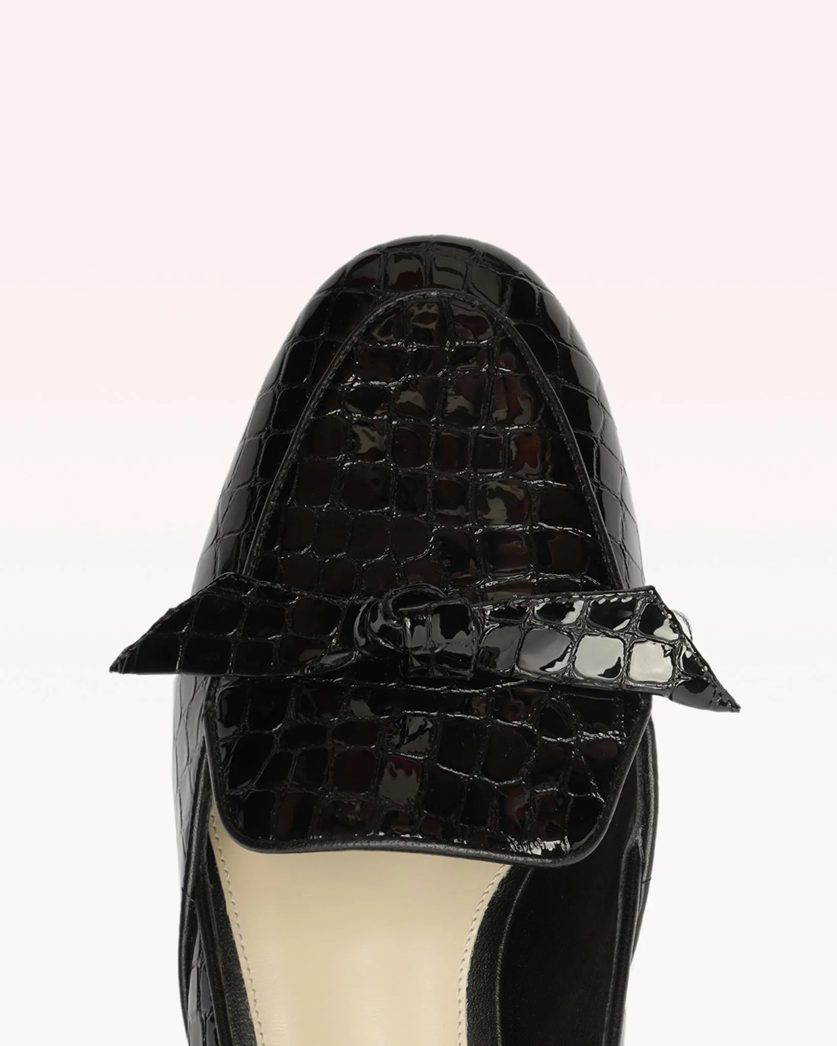 Clarita Belgian Crocco Loafer Black