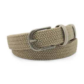 Connery Latte Tone Stretch Handweave Belt