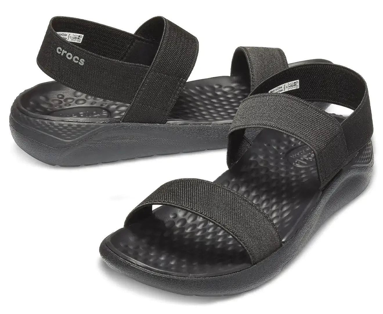 Crocs Womens LiteRide Sandals - Black/Black