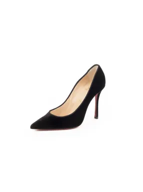 Decoltish Velvet Point-Toe Pumps - Black