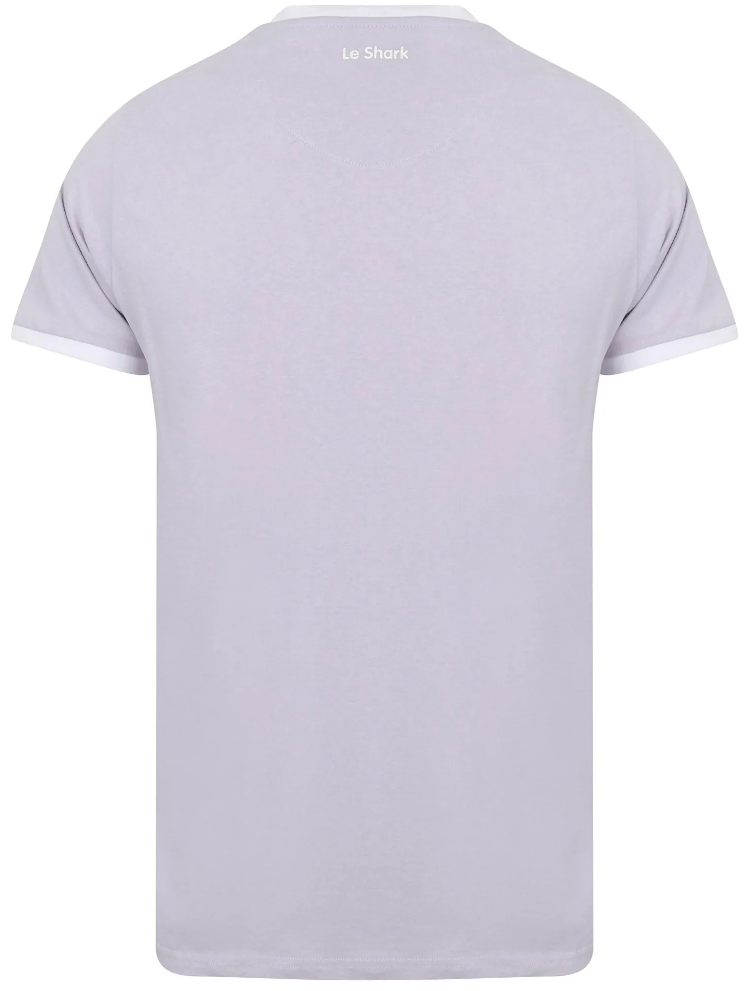 Earl Cotton Jersey Crew Neck Ringer T-Shirt In Languid Lavender - Le Shark