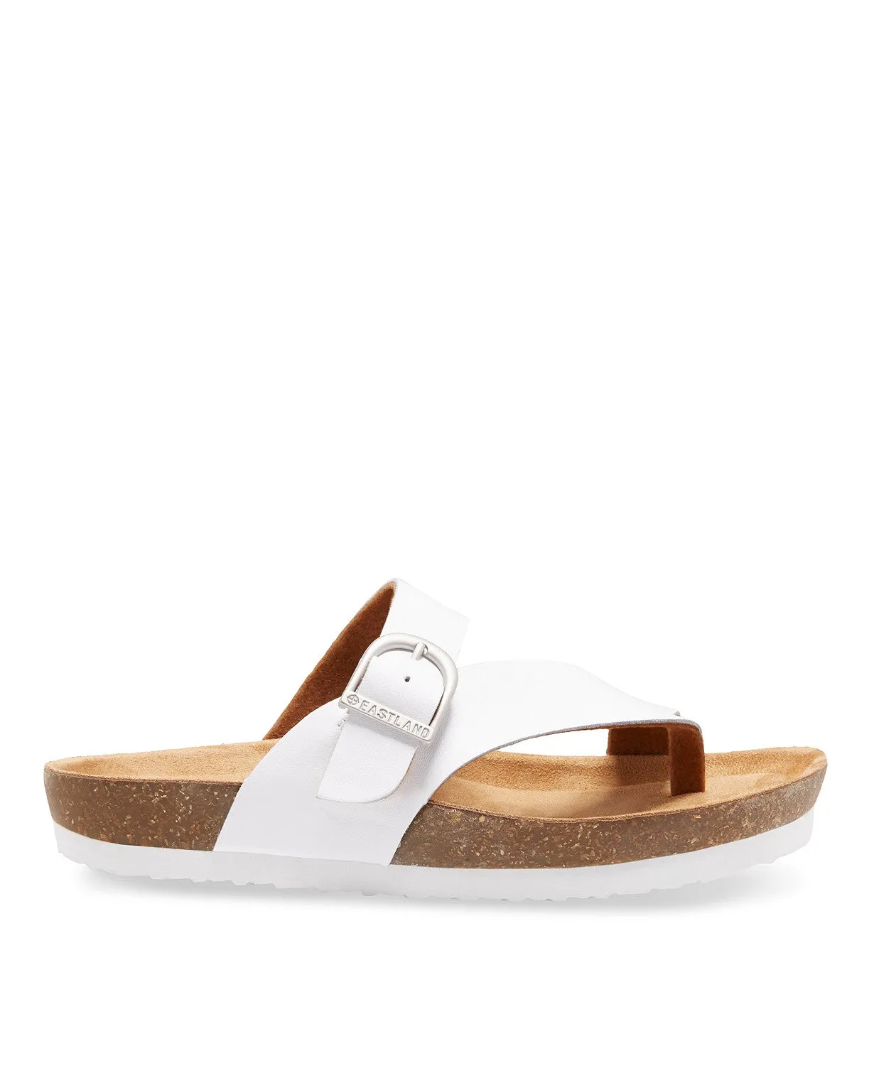 Eastland Women's Shauna Thong Sandal - White 3402-13M