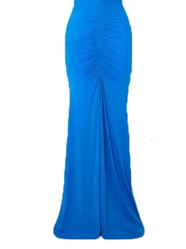 Elegant Turtleneck Sleeveless Evening Gown