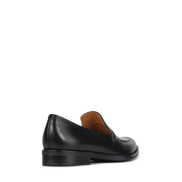 EOS Zania Leather Slip On Loafer Black