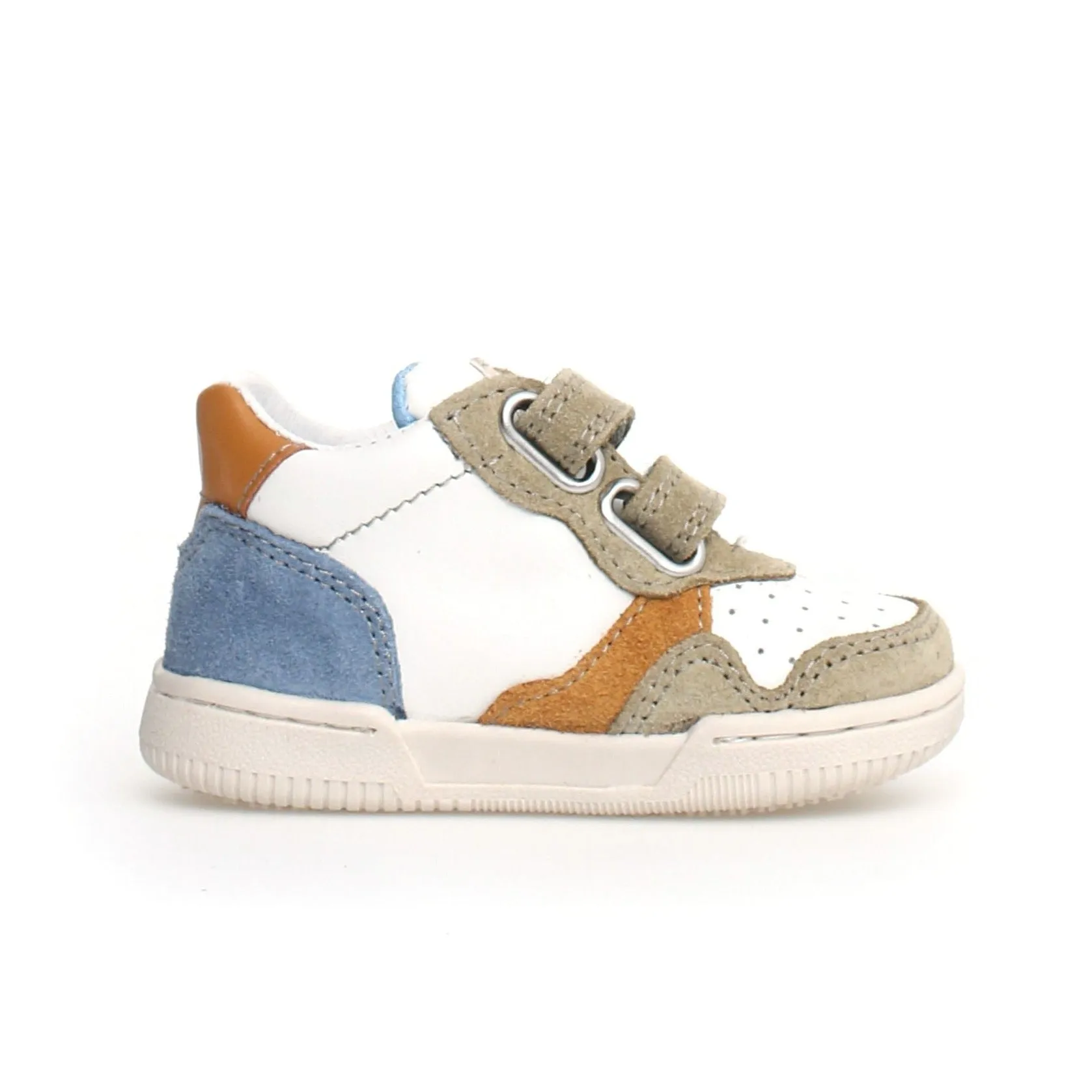 Falcotto Klip 2 VL Boy's Sneakers - Stone/White/Celeste