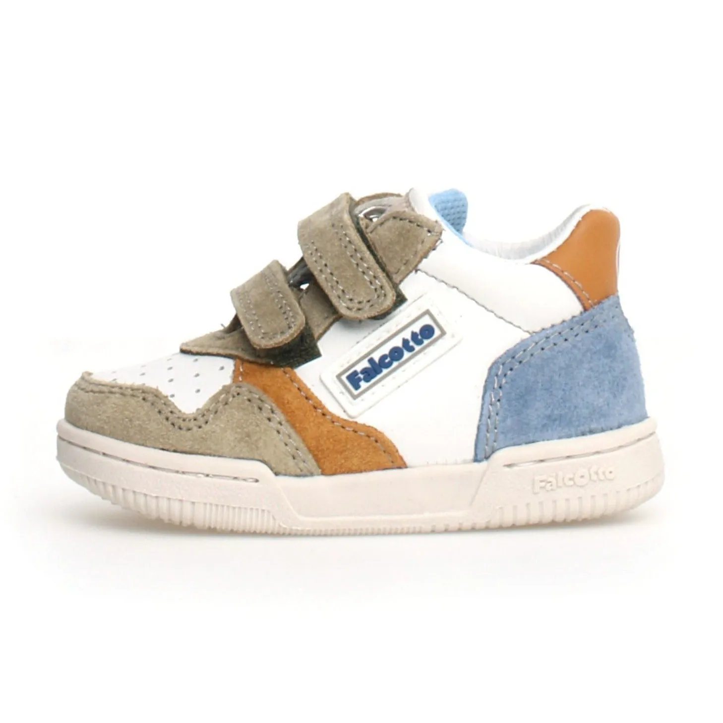 Falcotto Klip 2 VL Boy's Sneakers - Stone/White/Celeste