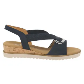 Gabor Low Wedge Sandals - 42.753.36 - Navy