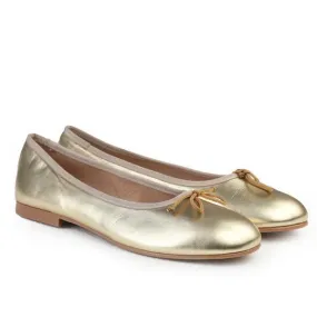 GIRLS' GOLD SHIMMER BALLET FLATS