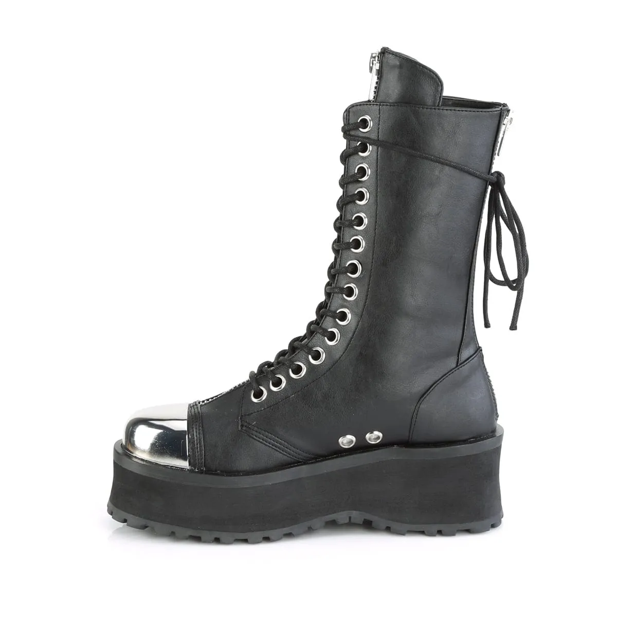 GRAVEDIGGER-14 Black Vegan Leather