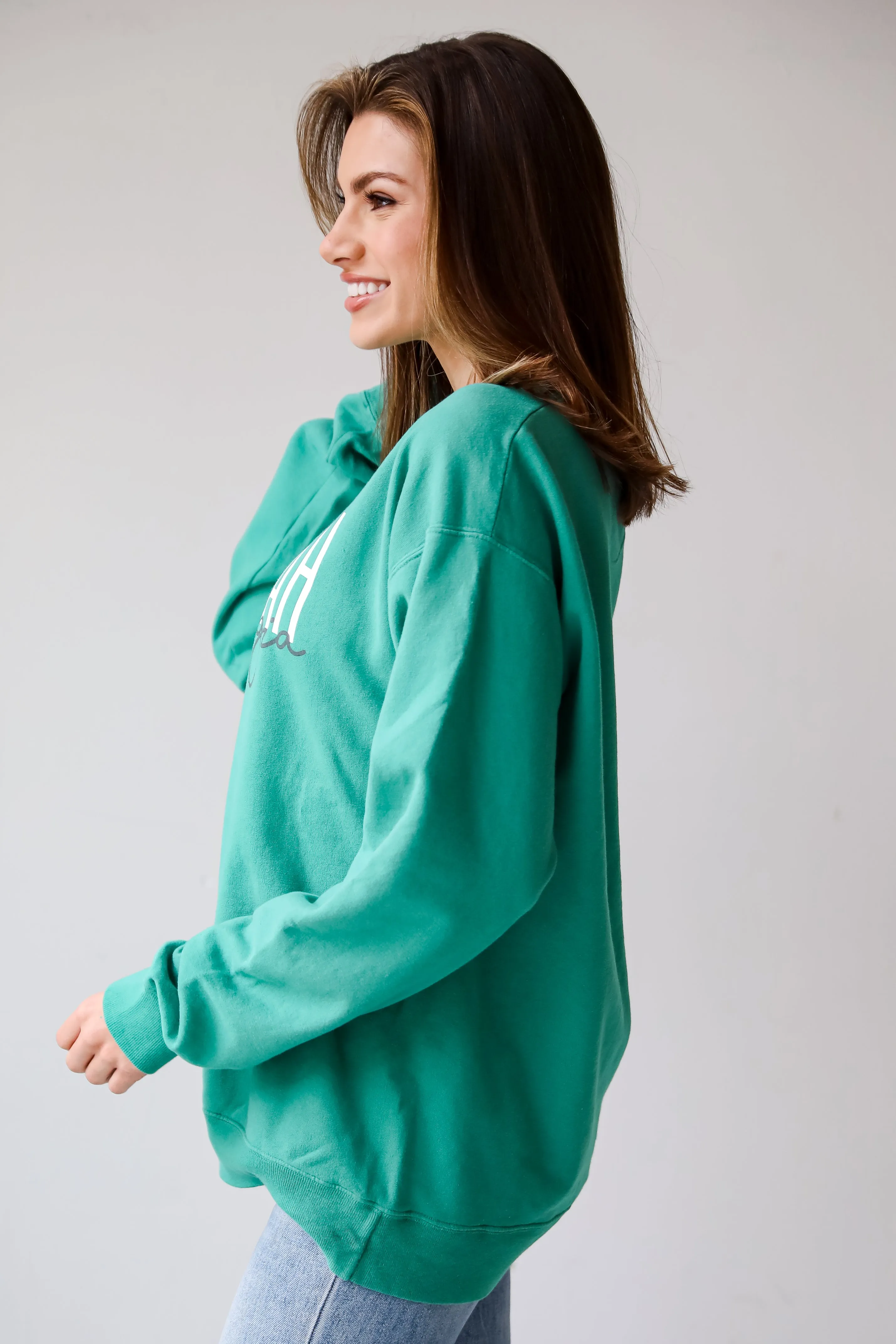 Green Savannah Georgia Script Sweatshirt