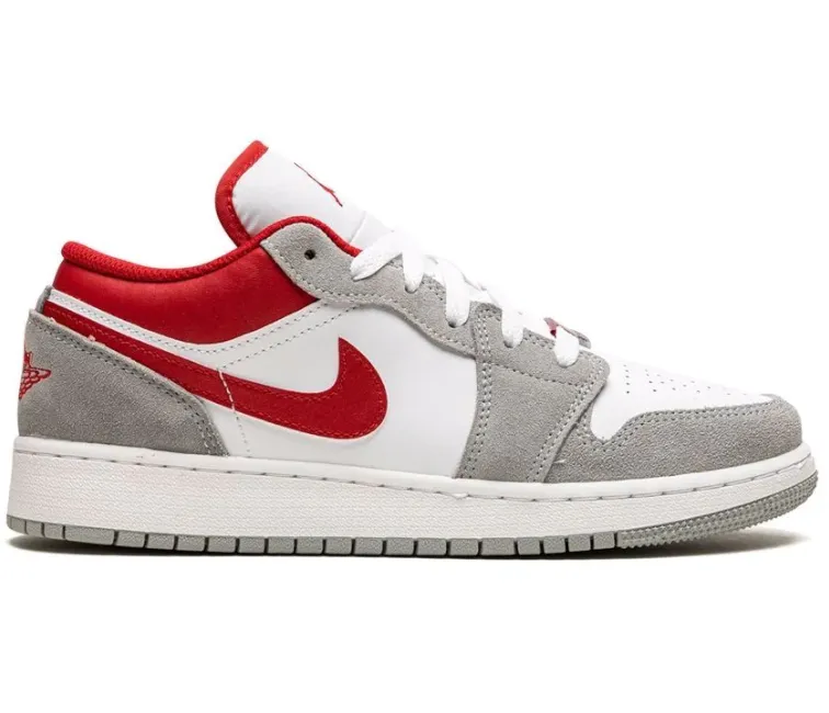 GS Nike Air Jordan 1 Low SE (Smoke Grey/Red)