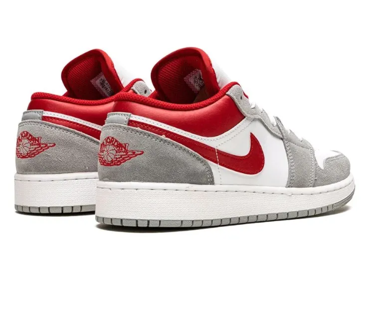 GS Nike Air Jordan 1 Low SE (Smoke Grey/Red)