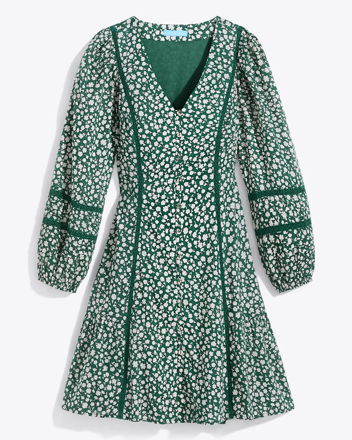 Gwen Long-Sleeve Dress in Gauzy Cotton