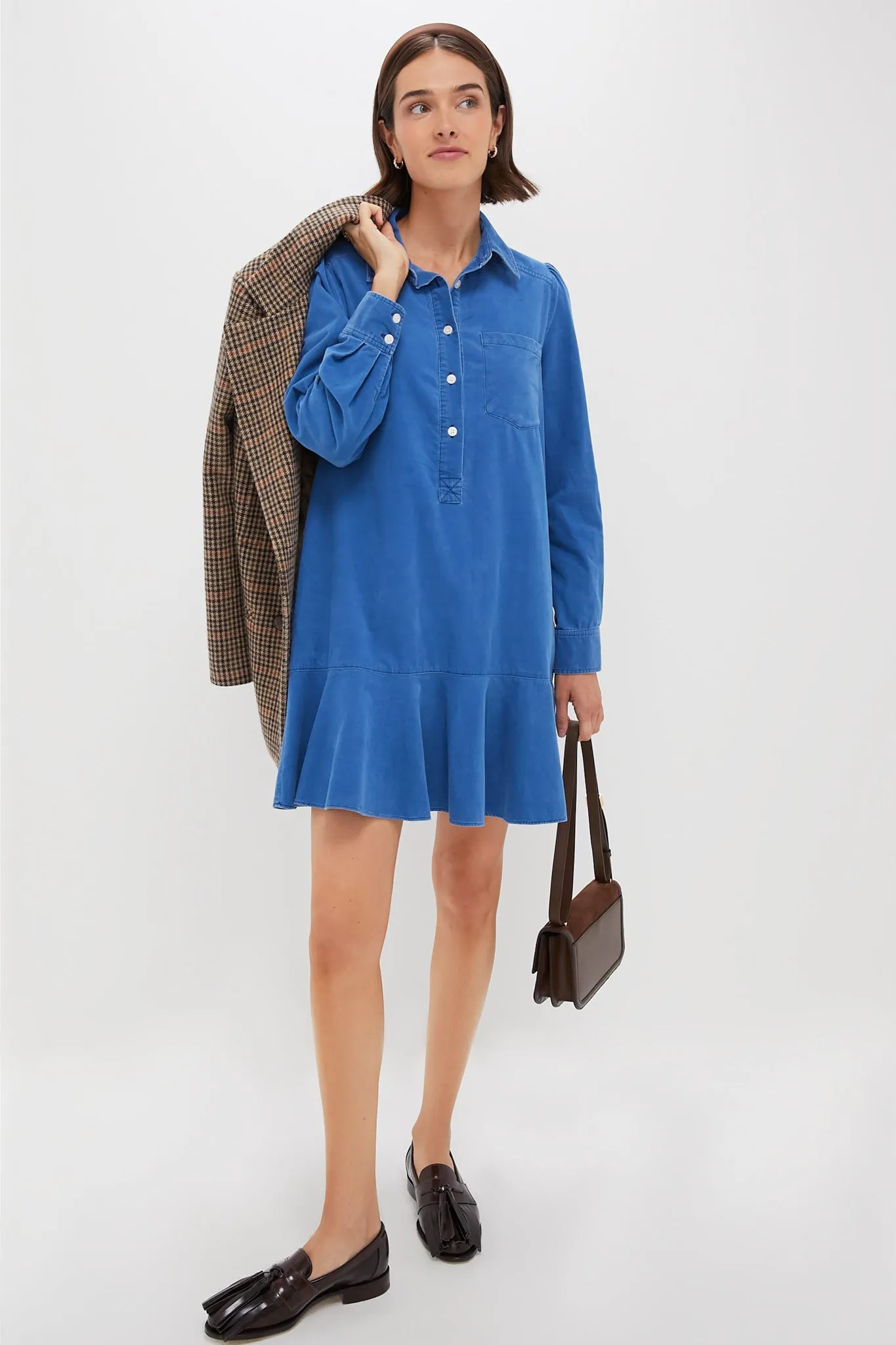 Indigo Corduroy Callahan Shirt Dress