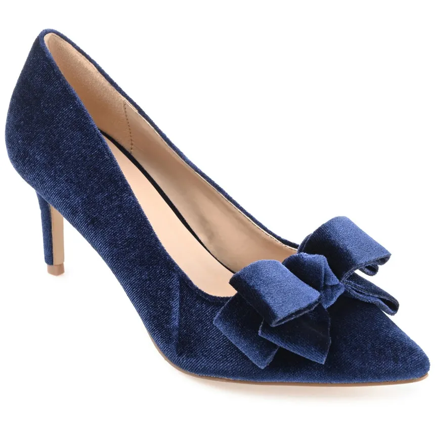 Journee Collection Women's Crystol Pump Navy